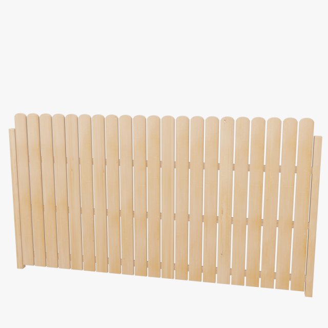 wooden fence 3D Model .c4d .max .obj .3ds .fbx .stl .blend 