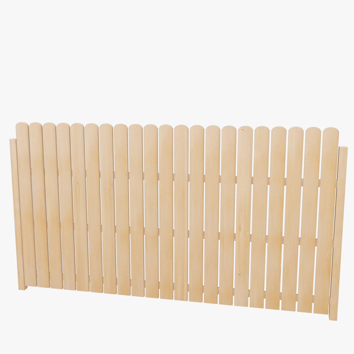 wooden fence 3D Model .c4d .max .obj .3ds .fbx .stl .blend 