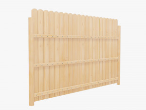 wooden fence 3D Model