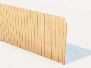 wooden fence 3D Model