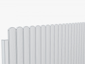 wooden fence 3D Model