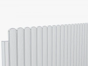 wooden fence 3D Model