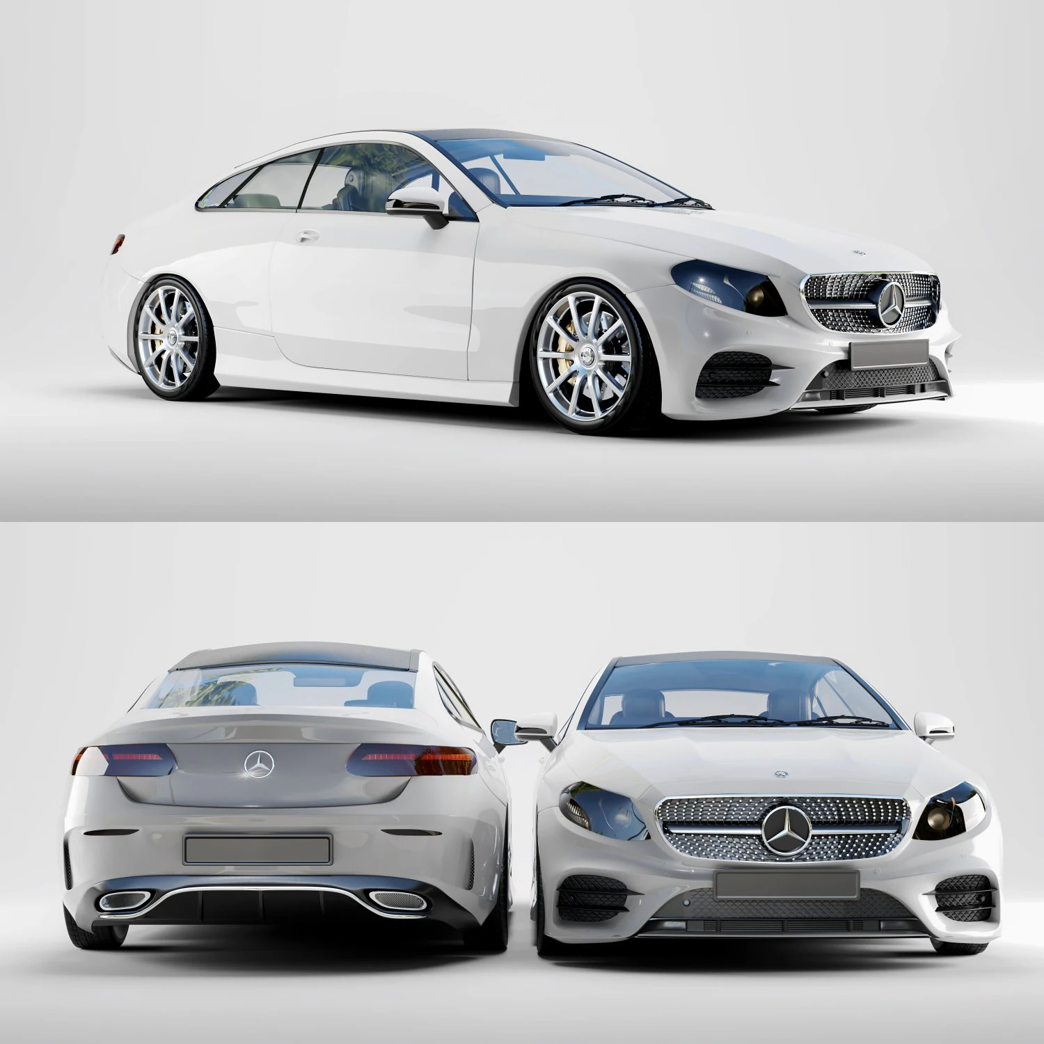 mercedes benz e400 3D Model .c4d .max .obj .3ds .fbx .stl .blend 