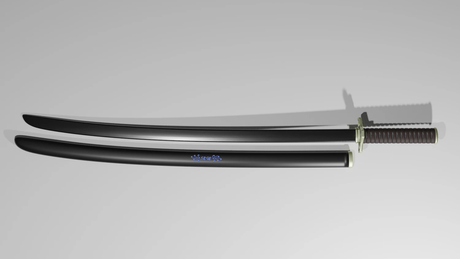 катана 3D Модель .c4d .max .obj .3ds .fbx .stl .blend 