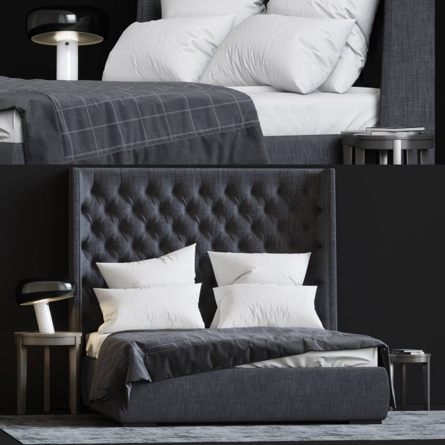bed - meridiani turman Modèle 3D .c4d .max .obj .3ds .fbx .stl .blend 
