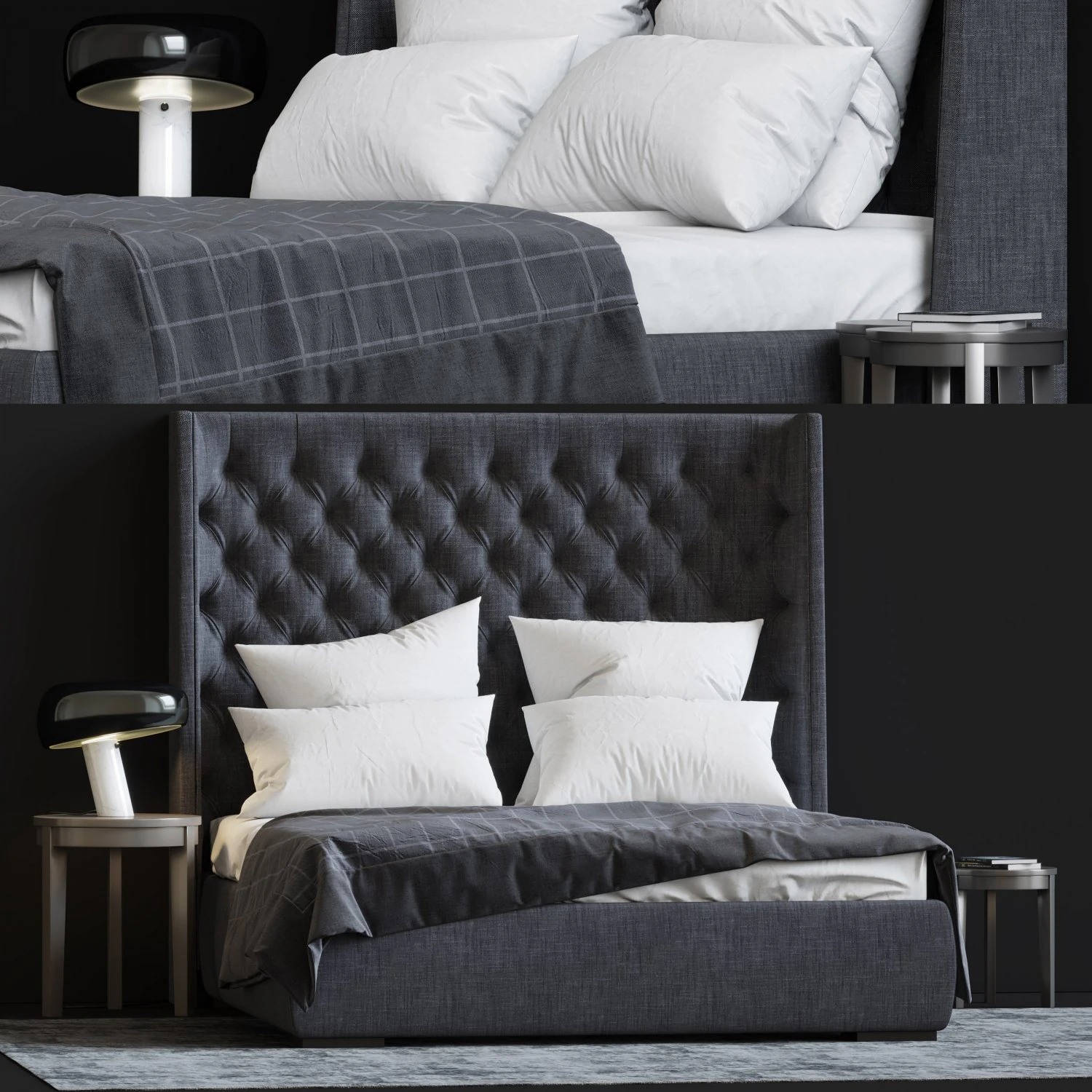 bed - meridiani turman 3D Model .c4d .max .obj .3ds .fbx .stl .blend 