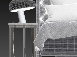 bed - meridiani turman Modèle 3D