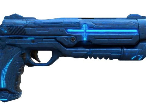 Sci-Fi Handgun Pistol - Game Ready 3D Model