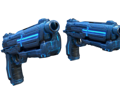 Sci-Fi Handgun Pistol - Game Ready 3D Model
