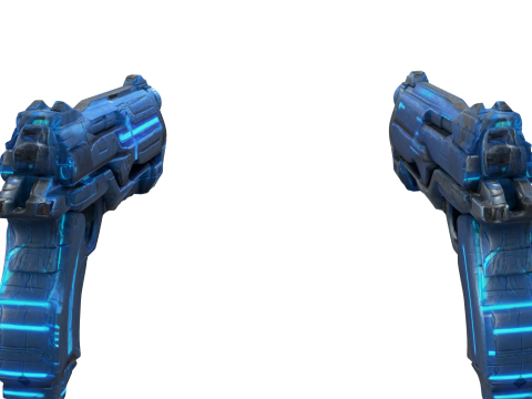 Sci-Fi Handgun Pistol - Game Ready 3D Model