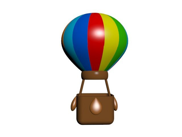 air ballon 3D 모델 .c4d .max .obj .3ds .fbx .stl .blend 