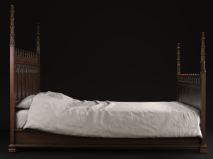 gothic bed game model 3D Model