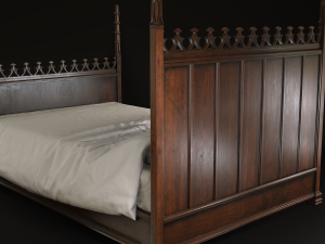 gothic bed game model Modelo 3D