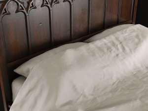gothic bed game model Modelo 3D