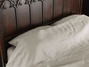 gothic bed game model 3D Model