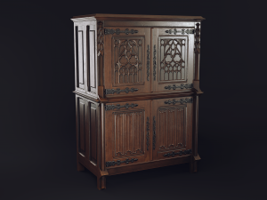 gothic cabinet game model 3D Model