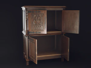 gothic cabinet game model 3D Model