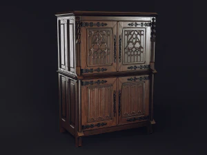 gothic cabinet game model 3D Model