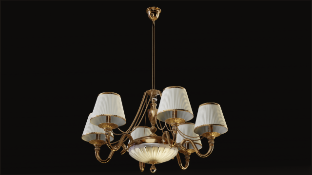 classic chandelier 4 game model 3Dモデル .c4d .max .obj .3ds .fbx .stl .blend