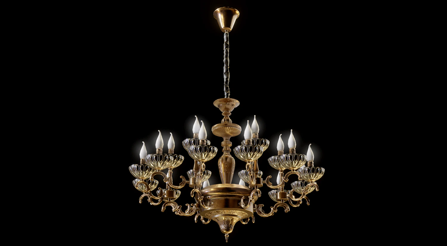 lassic chandelier col105 game model 3D Model .c4d .max .obj .3ds .fbx .stl .blend