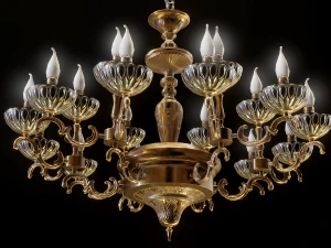 lassic chandelier col105 game model 3D Model