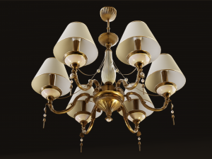 classic chandelier 3 game model 3D Model