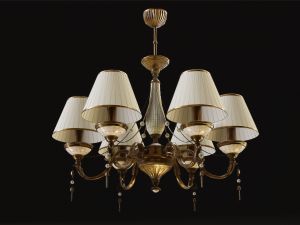 classic chandelier 3 game model 3D Model