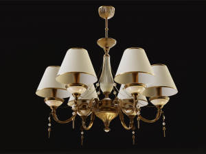 classic chandelier 3 game model 3D Model