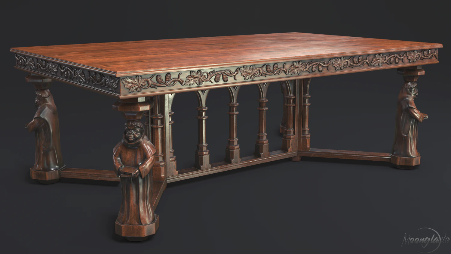 gothic table game mode 3D Model .c4d .max .obj .3ds .fbx .stl .blend 