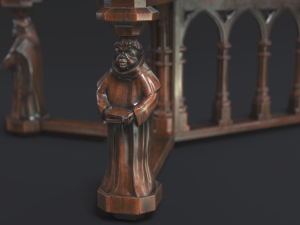 gothic table game mode Modello 3D