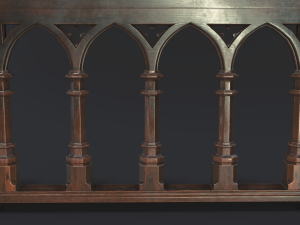 gothic table game mode Modello 3D