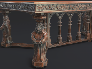 gothic table game mode Modello 3D