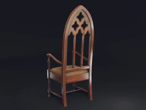 gothic chair game model 3D Model