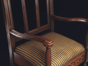 gothic chair game model 3D Model