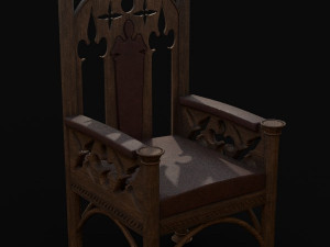 chair and cupboard Modello 3D