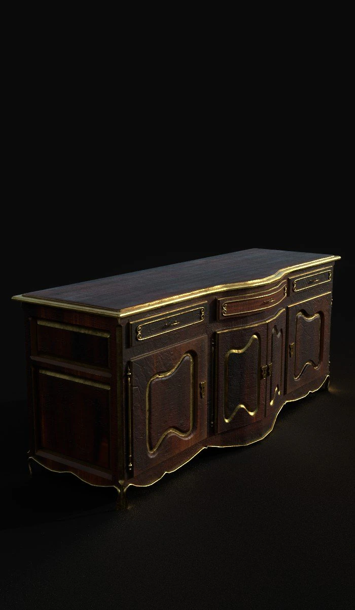 chair and cupboard 3D Model .c4d .max .obj .3ds .fbx .stl .blend 