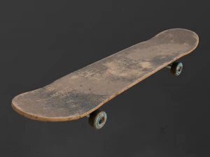 skateboard old low poly 3D Model