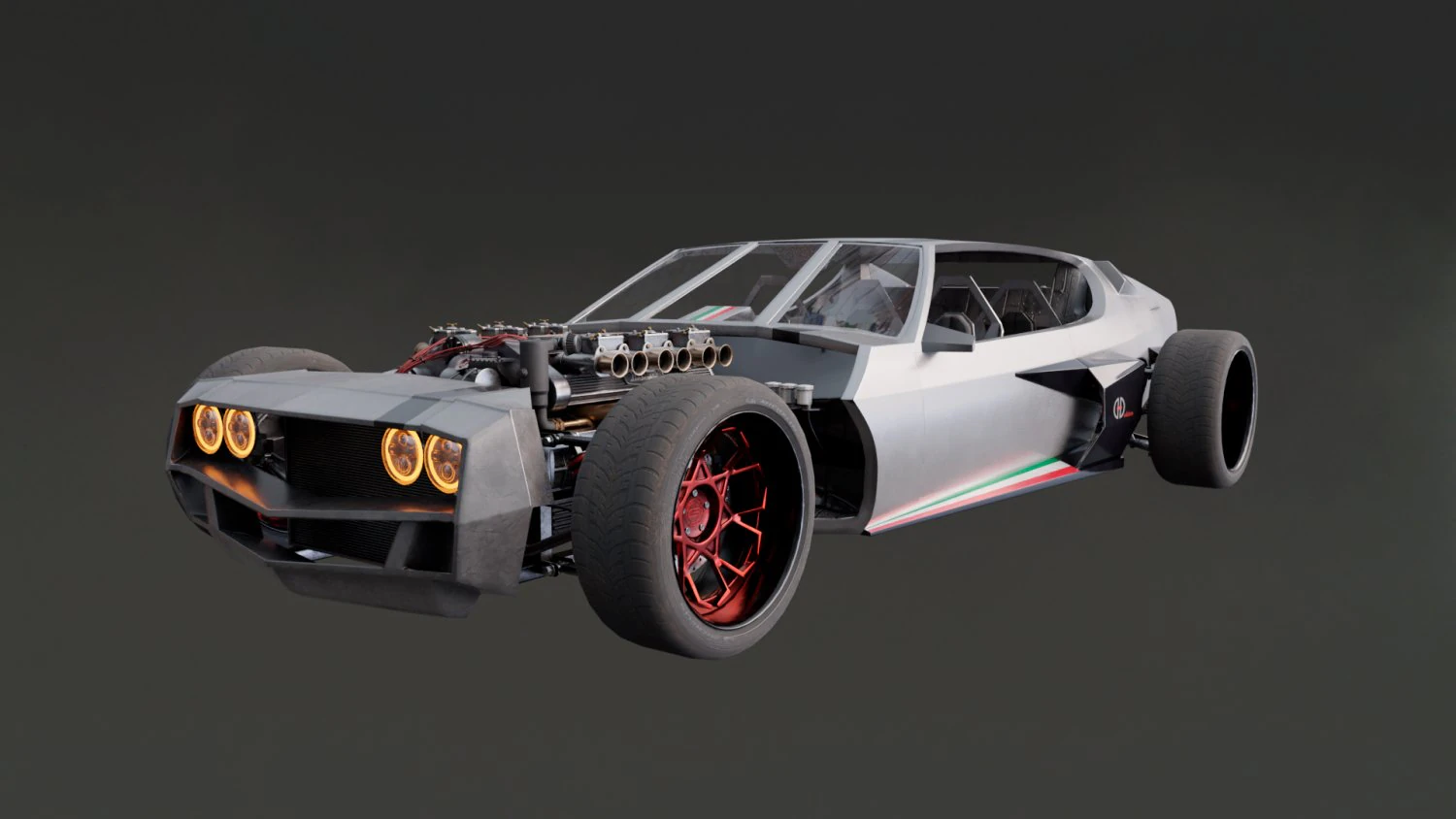 Rat rod-lamborghini espada 3D Model .c4d .max .obj .3ds .fbx .stl .blend