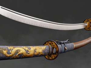 Katana - Low poly 3D Model