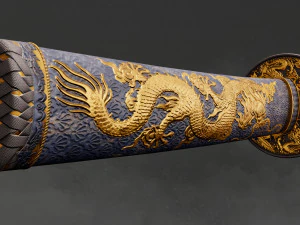 Katana - D&uuml;ş&uuml;k Poli 3D Model