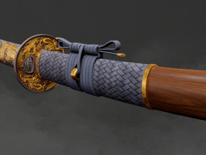 Katana - D&uuml;ş&uuml;k Poli 3D Model