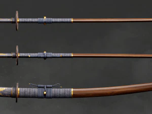 Katana - D&uuml;ş&uuml;k Poli 3D Model