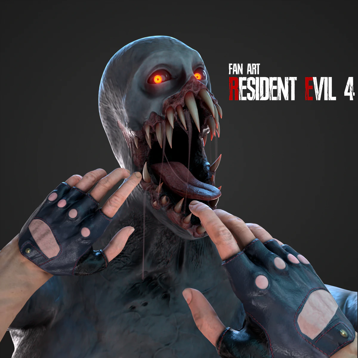 Character Fan art RE4 Regenerator 3D Model .c4d .max .obj .3ds .fbx .stl .blend