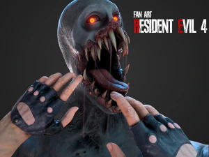 キャラクター ファンアート RE4 Regenerator 3Dモデル
