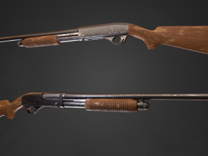 Shotgun Remington Model 31 in 3 types 3D 모델
