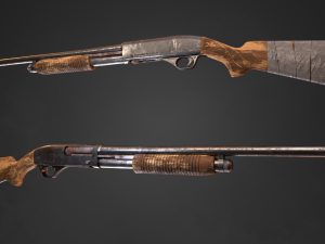 Shotgun Remington Model 31 in 3 types 3D 모델