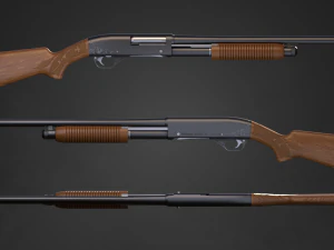 Espingarda Remington Modelo 31 em 3 tipos Modelo 3D