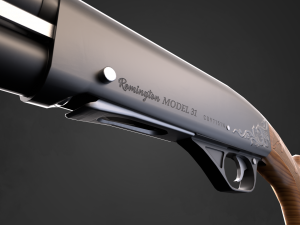Shotgun Remington Model 31 in 3 types 3D 모델