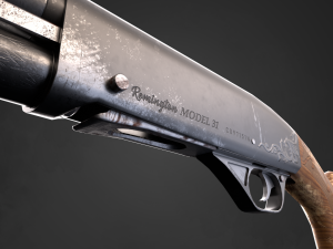 Shotgun Remington Model 31 in 3 types 3D 모델