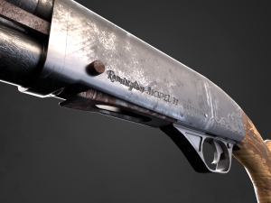 Shotgun Remington Model 31 in 3 types 3D 모델
